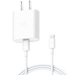 Original Xiaomi Youpin ZMI 20W Quick Charger Power Adapter with Type-C / USB-C to 8 Pin Charging Cable, US Plug(White)