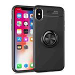 For iPhone X / XS Shockproof TPU Case with Holder (Black)