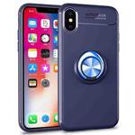 For iPhone X / XS Shockproof TPU Case with Holder (Blue)