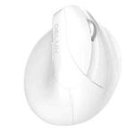 DELUX M618 Mini 2.4G Wireless 2400DPI USB Rechargeable Ergonomic Vertical Mouse (White)