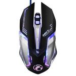 iMICE V8 LED Colorful Light USB 6 Buttons 4000 DPI Wired Optical Gaming Mouse for Computer PC Laptop(Black)