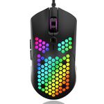 M5 USB2.0 12000 DPI Max Adjustable Colorful Glowing Wired Gaming Mouse, Length: 1.7m (Black)