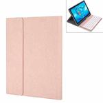 HW108A Detachable Magnetic Colorful Backlight Plastic Bluetooth Keyboard + Silk Pattern TPU Tablet Case for Huawei MediaPad M5 10.8 Pro / 10.8, with Pen Slot & Bracket(Pink)