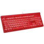 MSEZ HJK970-4 104-keys Square Ice Crystal Two-color Chocolate Keycap Colorful Backlit Wired Mechanical Gaming Keyboard(Red)