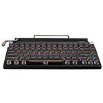 TW1867 Round Retro Punk Keycap Mechanical Wireless Bluetooth Keyboard (Black)