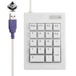 DX-18A 18-keys USB Wired Mechanical Black Shaft Mini Numeric Keyboard (White)