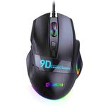 MKESPN X10 9-Buttons RGB Wired Full Speed Macro Definition Gaming Mouse