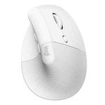 Logitech Lift Vertical 1000DPI 2.4GHz Ergonomic Wireless Bluetooth Dual Mode Mouse (White)