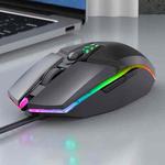 S700 Colorful Light USB Wired Office Gaming Mouse (Black)