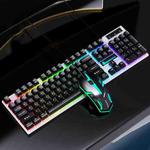 D500 RGB Brilliant Backlight Mouse and Keyboard Set (Black White)