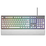GK60 Metal Panel Dazzling Competitive Keyboard with Hand Holder(White)