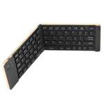 F66 Foldable Bluetooth Wireless 66 Keys Keyboard, Support Android / Windows / iOS(Gold)