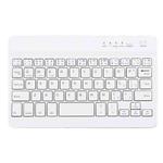 Portable Bluetooth Wireless Keyboard, Compatible with 10 inch Tablets with Bluetooth Functions (White)