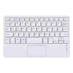 Bluetooth Wireless Keyboard with Touch Panel, Compatible with All Android & Windows 9 inch Tablets with Bluetooth Functions(White)