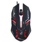 Chasing Leopard V17 USB 2400DPI Four-speed Adjustable Line Pattern Wired Optical Gaming Mouse with LED Breathing Light, Length: 1.45m(Black)
