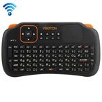 VIBOTON S1 Air Mouse 83-keys QWERTY 2.4GHz Mini Rechargeable Wireless Keyboard with Touchpad for PC, Pad, Android / Google TV Box, Xbox360, PS3, HTPC / IPTV, Support Auto Sleep and Auto Wake Mode & Russian Input Method(Black)