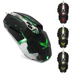 ZERODATE X800 Wired Mechanical Macros Define 8 Programmable Keys 3200 DPI Adjustable Gaming Mouse with Optical Lights(Black)