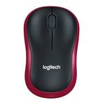 Logitech M186 Wireless Mouse Office Power Saving USB Laptop Desktop Computer Universal (Black Red)