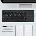 MC-818 82 Keys Touch-pad Ultra-thin Wired Computer Keyboard