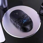 YINDIAO A6 2.4GHz 1600DPI 3-modes Adjustable 6-keys RGB Light Hollowing Wireless Silent Mouse (Black)