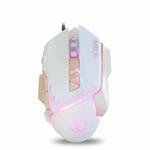 iMICE V9 USB 7 Buttons 4000 DPI Wired Optical Colorful Backlight Gaming Mouse for Computer PC Laptop (White)