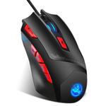 HXSJ S800 Wired Mechanical Macros Define 9 Programmable Keys 6000 DPI Adjustable Gaming Mouse with LED Light