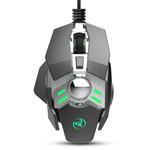 HXSJ J200 7 Keys Programmable Wired E-sports Mechanical Mouse with Light (Silver Grey)
