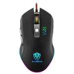 SHIPADOO GM3 3600 DPI Four-speed Adjustable Four-button Cool Colorful Respiration Light Gaming Wired Mouse(Black)