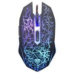 SHIPADOO X2 Wrangler Colorful Recirculating Breathing Light Crack Professional Competitive Gaming Luminous Wired Mouse(Black)