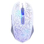 SHIPADOO X2 Wrangler Colorful Recirculating Breathing Light Crack Professional Competitive Gaming Luminous Wired Mouse(White)