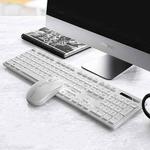 YINDIAO V3 Max Business Office Silent Wireless Keyboard Mouse Set (White)