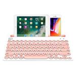 FOETOR iK3381 Three-device Simultaneous Bluetooth Keyboard (Pink)