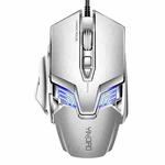 YINDIAO G403RS 7200DPI 4-modes Adjustable 8-keys RGB Light Programmable Wired Gaming Mouse(Grey)