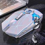 YINDIAO A7 2.4GHz 1600DPI 3-modes Adjustable 7-keys Rechargeable RGB Light Wireless Silent Gaming Mouse (White)