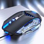 YINDIAO G3PRO 3200DPI 4-modes Adjustable 7-keys RGB Light Silent Wired Gaming Mouse (Black)