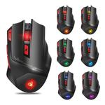 HXSJ T88 7 Buttons 4800 DPI 2.4G Wireless Rechargeable Gaming Mouse with USB Receiver & Colorful Backlight & Charging Cable