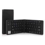 GK228 Ultra-thin Foldable Bluetooth V3.0 Keyboard, Built-in Holder, Support Android / iOS / Windows System (Black)