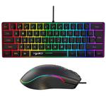 HXSJ V700B+A867 Wired RGB Backlit Keyboard and Mouse Set