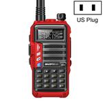 Baofeng BF-UV5R Plus S9 FM Interphone Handheld Walkie Talkie, US Plug (Red)