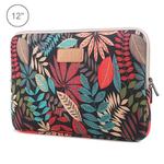 Lisen 12 inch Sleeve Case Colorful Leaves Zipper Briefcase Carrying Bag for iPad, Macbook, Samsung, Lenovo, Sony, DELL Alienware, CHUWI, ASUS, HP, 12 inch and Below Laptops / Tablets(Black)