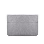 PU01S PU Leather Horizontal Invisible Magnetic Buckle Laptop Inner Bag for 13.3 inch laptops (Grey)