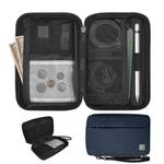 WIWU Pouch Solo Multi-functional Headphone Smart Phone Pencil Pen Charger Data Cable Storage Bag (Navy Blue)