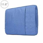 11.6 inch Universal Fashion Soft Laptop Denim Bags Portable Zipper Notebook Laptop Case Pouch for MacBook Air, Lenovo and other Laptops, Size: 32.2x21.8x2cm (Blue)