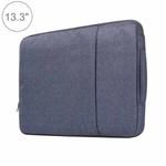 13.3 inch Universal Fashion Soft Laptop Denim Bags Portable Zipper Notebook Laptop Case Pouch for MacBook Air / Pro, Lenovo and other Laptops, Size: 35.5x26.5x2cm (Dark Blue)