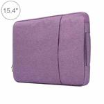 15.4 inch Universal Fashion Soft Laptop Denim Bags Portable Zipper Notebook Laptop Case Pouch for MacBook Air / Pro, Lenovo and other Laptops, Size: 39.2x28.5x2cm (Purple)