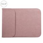 13.3 inch PU + Nylon Laptop Bag Case Sleeve Notebook Carry Bag, For MacBook, Samsung, Xiaomi, Lenovo, Sony, DELL, ASUS, HP(Pink)