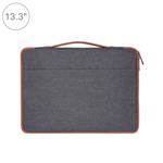 13.3 inch Fashion Casual Polyester + Nylon Laptop Handbag Briefcase Notebook Cover Case, For Macbook, Samsung, Lenovo, Xiaomi, Sony, DELL, CHUWI, ASUS, HP (Grey)