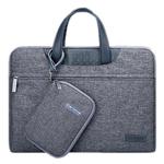 15.4 inch Cartinoe Business Series Exquisite Zipper Portable Handheld Laptop Bag with Independent Power Package for MacBook, Lenovo and other Laptops, Internal Size:35.0x24.0x3.0cm(Grey)