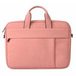 DJ03 Waterproof Anti-scratch Anti-theft One-shoulder Handbag for 15.6 inch Laptops, with Suitcase Belt(Pink)