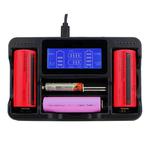 YS-4 Universal 18650 26650 Smart LCD Four Battery Charger with Micro USB Output for 18490/18350/17670/17500/16340 RCR123/14500/10440/A/AA/AAA
